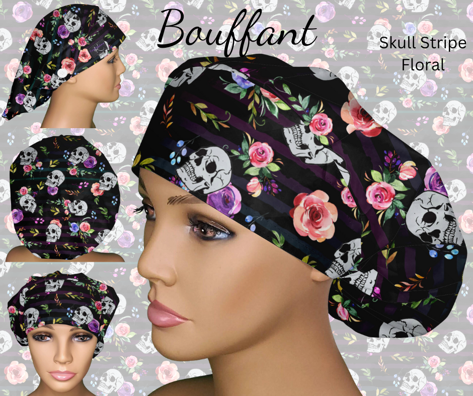 Floral Skull Stripes