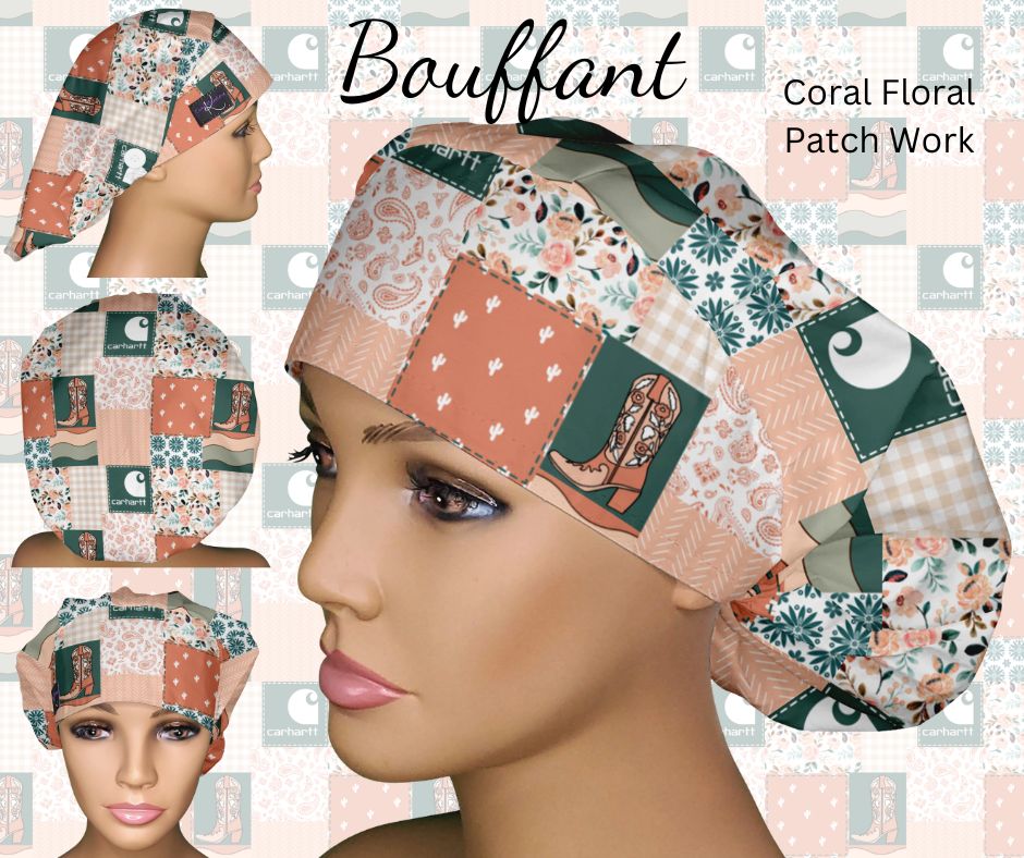 Coral Floral Patch Work