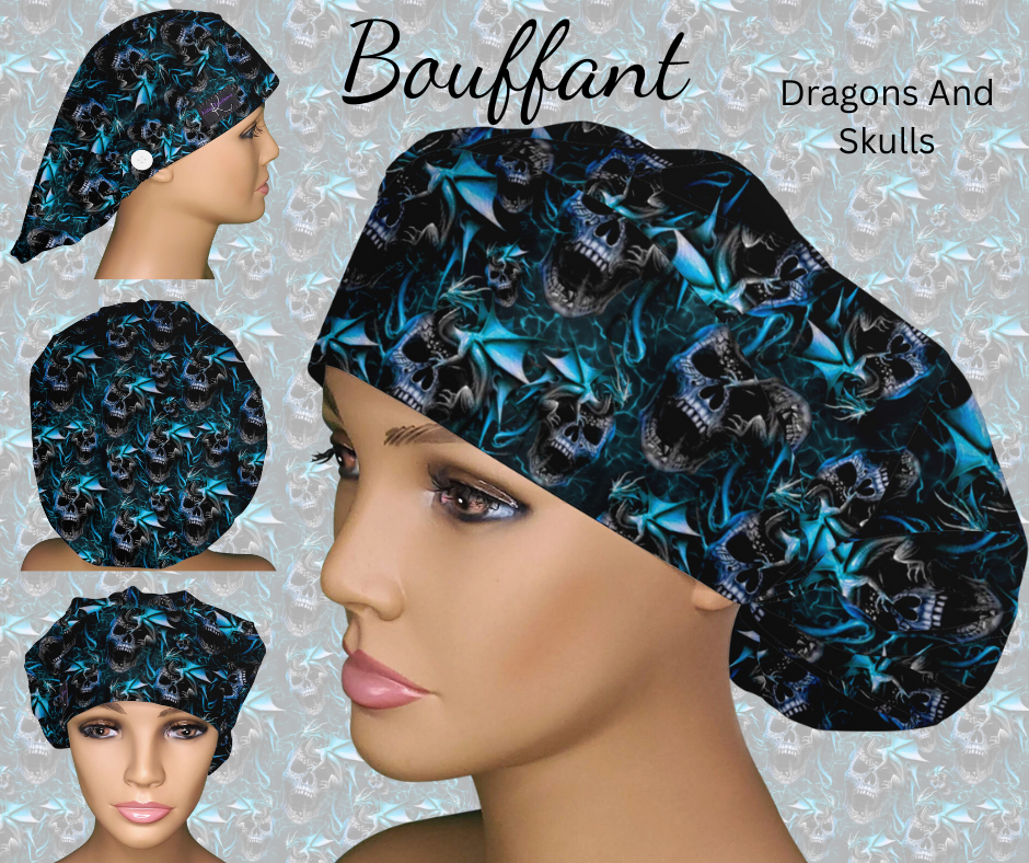 Dragons and Skulls Blue