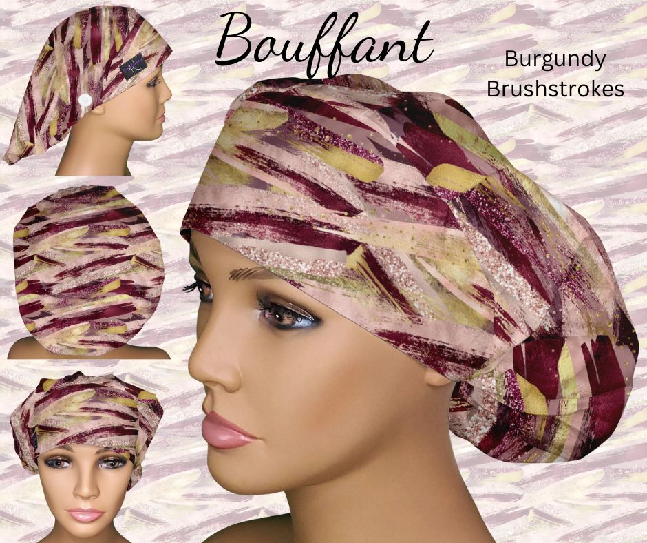 Burgundy Brush Strokes