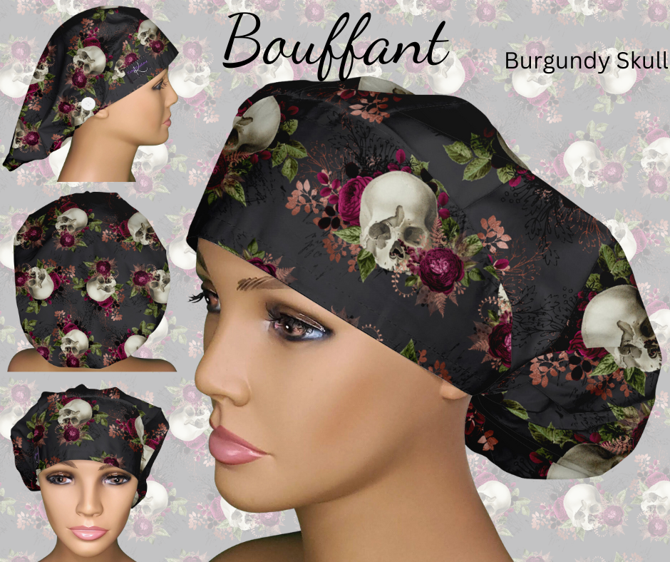 Burgundy Skulls