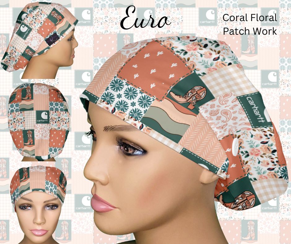 Coral Floral Patch Work