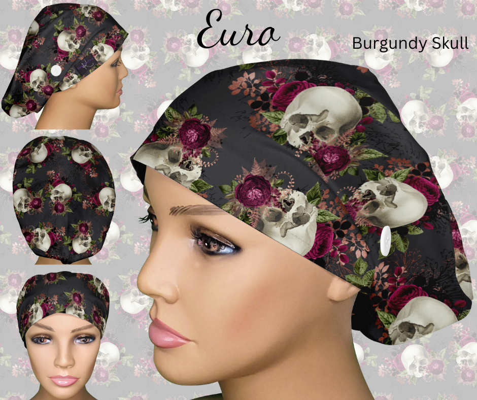 Burgundy Skulls