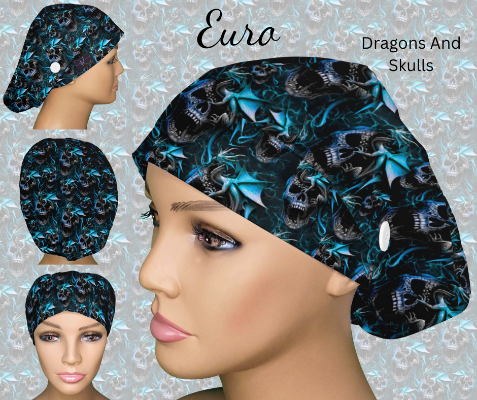 Dragons and Skulls Blue