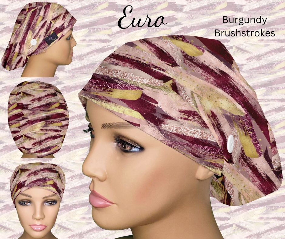 Burgundy Brush Strokes