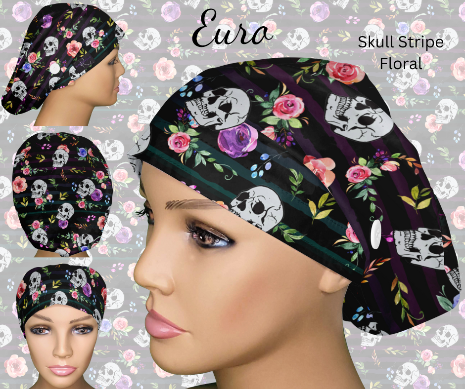 Floral Skull Stripes
