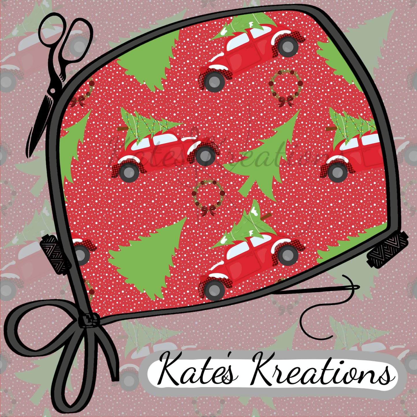 Christmas Bug Bouffant Scrub Cap