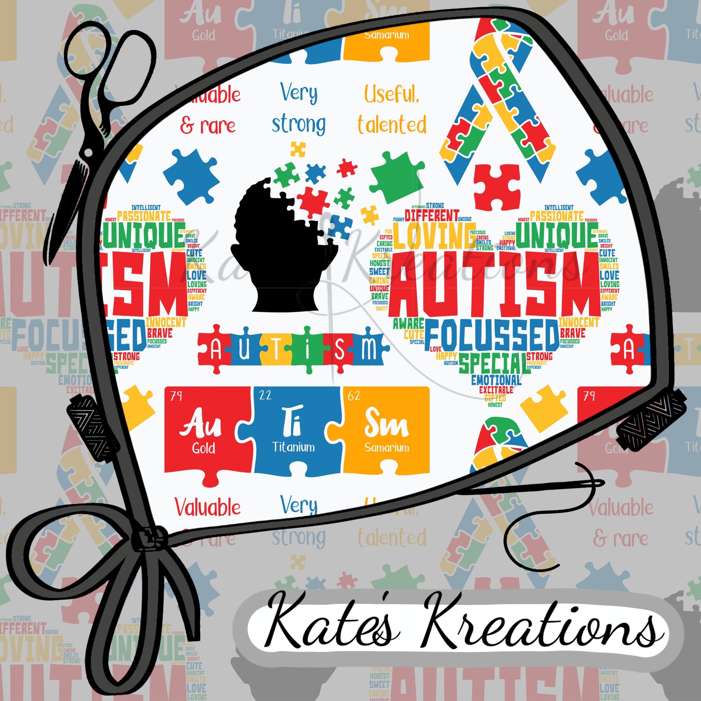 Autism Awareness Surgeon Scrub Cap