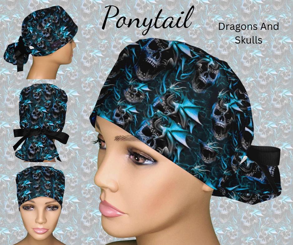 Dragons and Skulls Blue