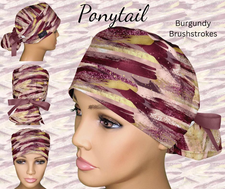 Burgundy Brush Strokes