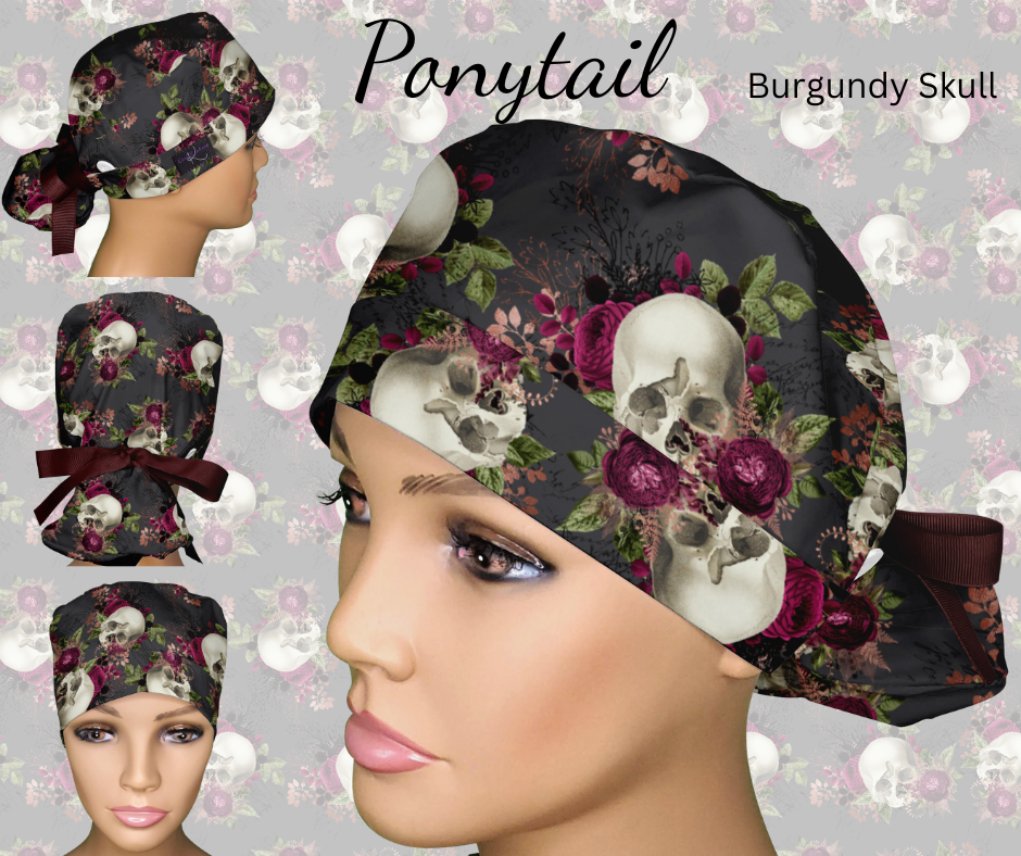 Burgundy Skulls