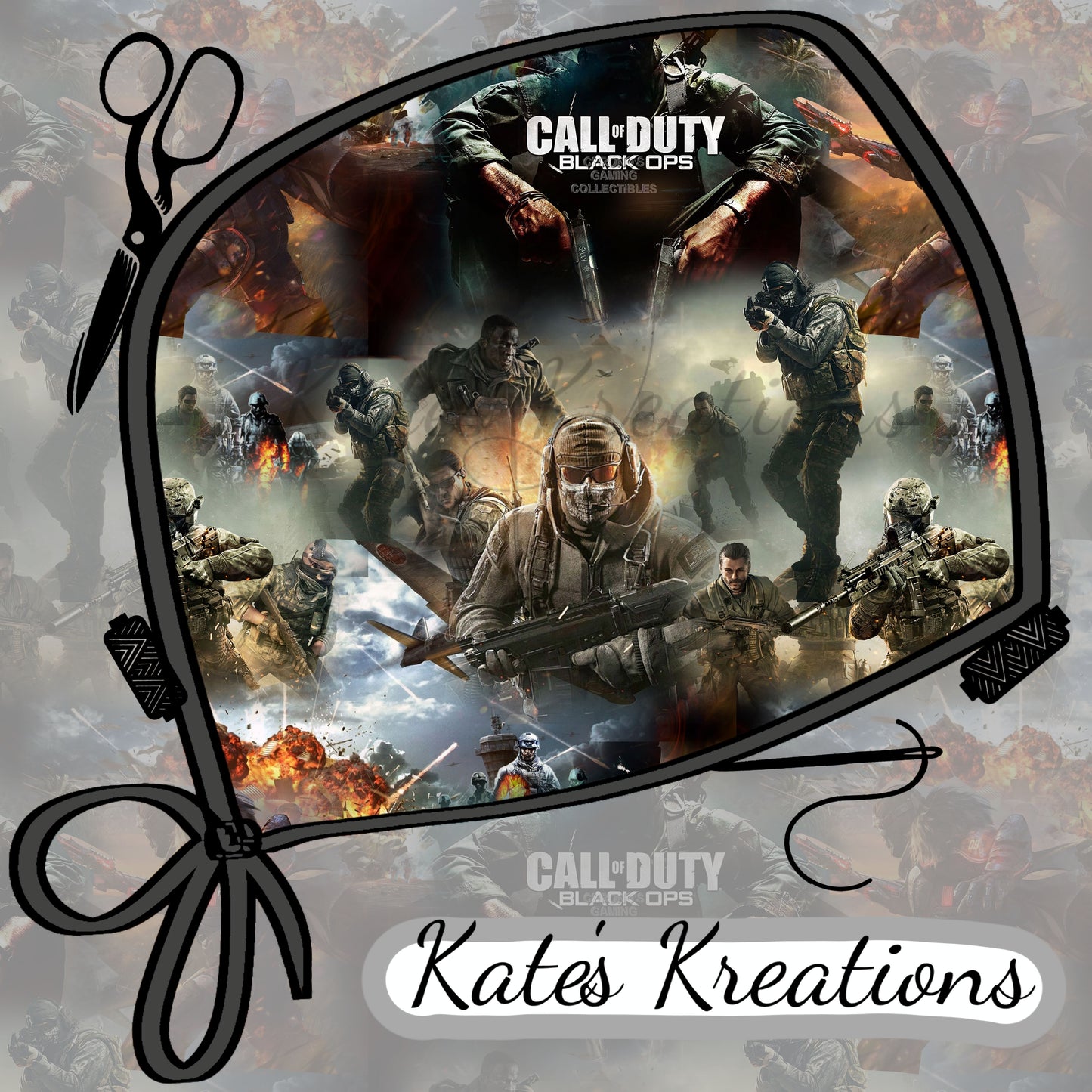 Call Of Duty Bouffant Scrub Cap
