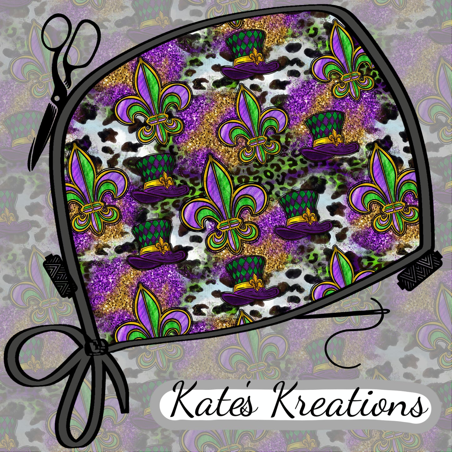 Mardi Gras Brush Strokes
