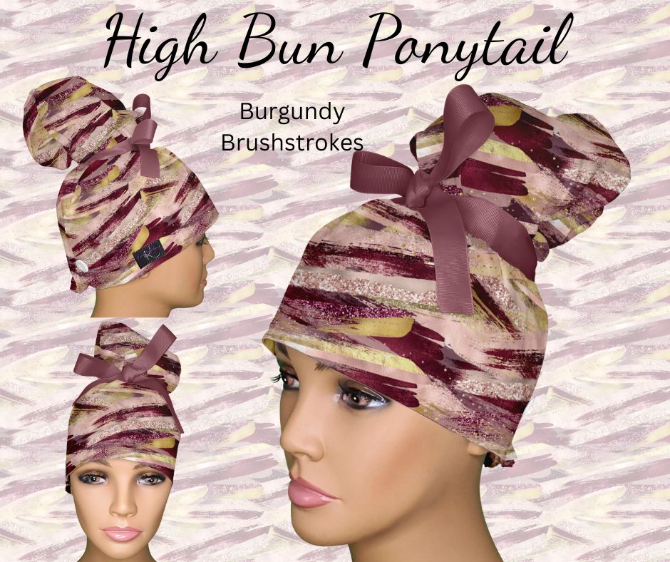 Burgundy Brush Strokes