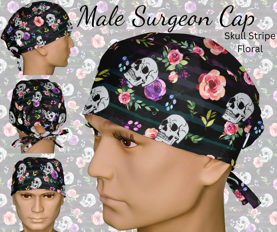 Floral Skull Stripes