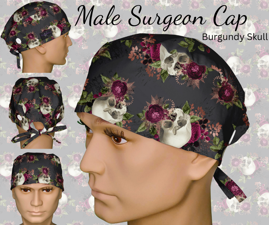 Burgundy Skulls