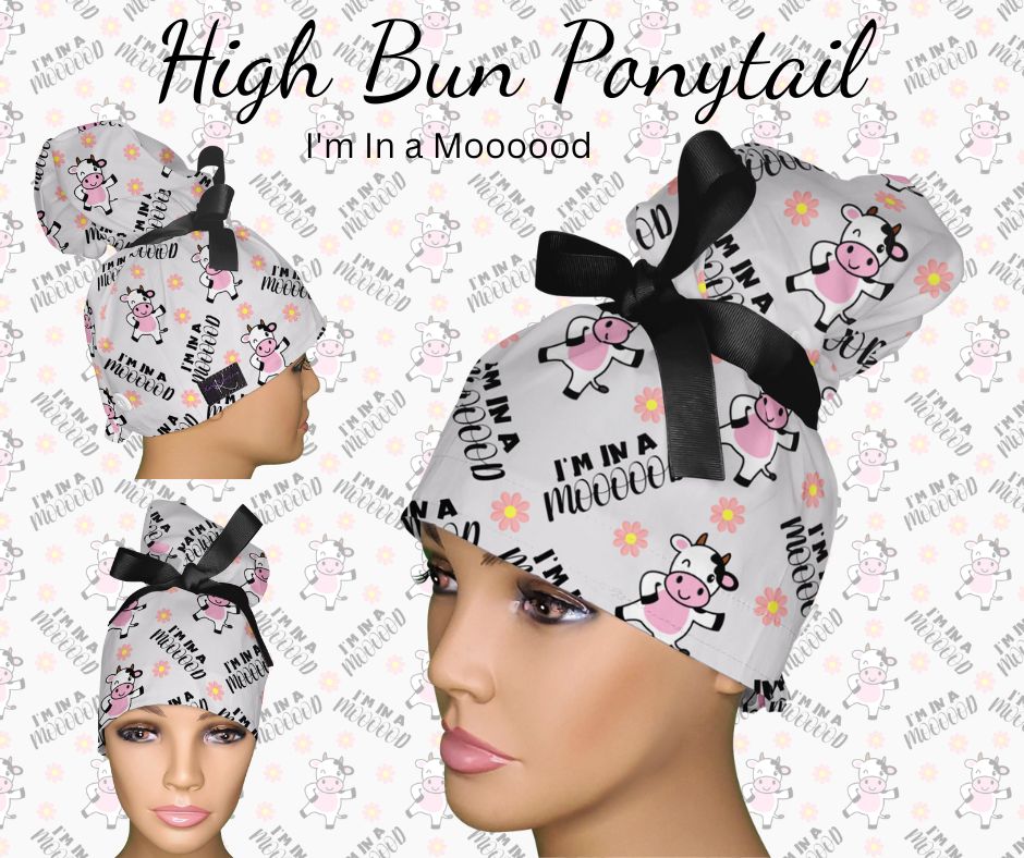 I'm In A Moooood Scrub Hat