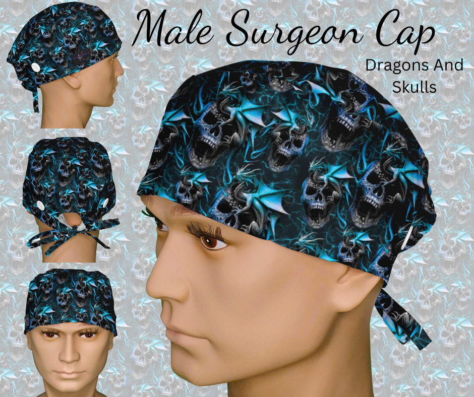 Dragons and Skulls Blue