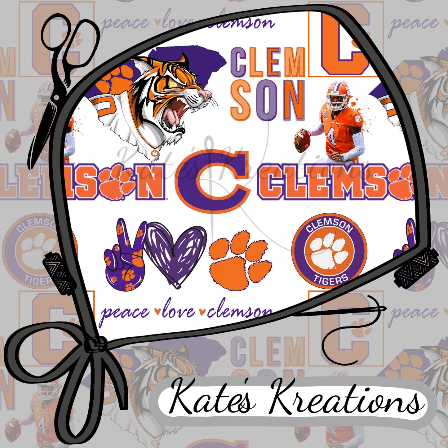 Clemson Bouffant Scrub Cap