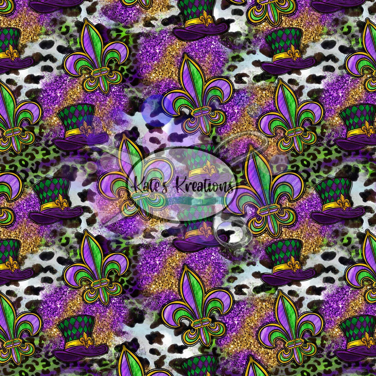 Mardi Gras Brush Strokes