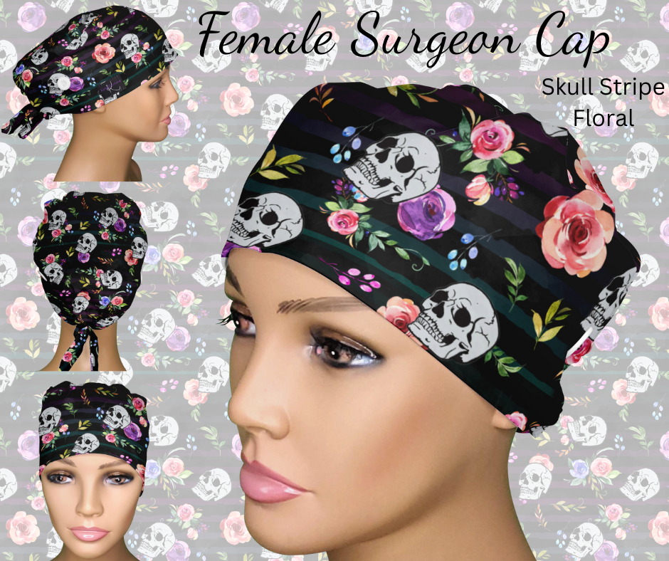 Floral Skull Stripes