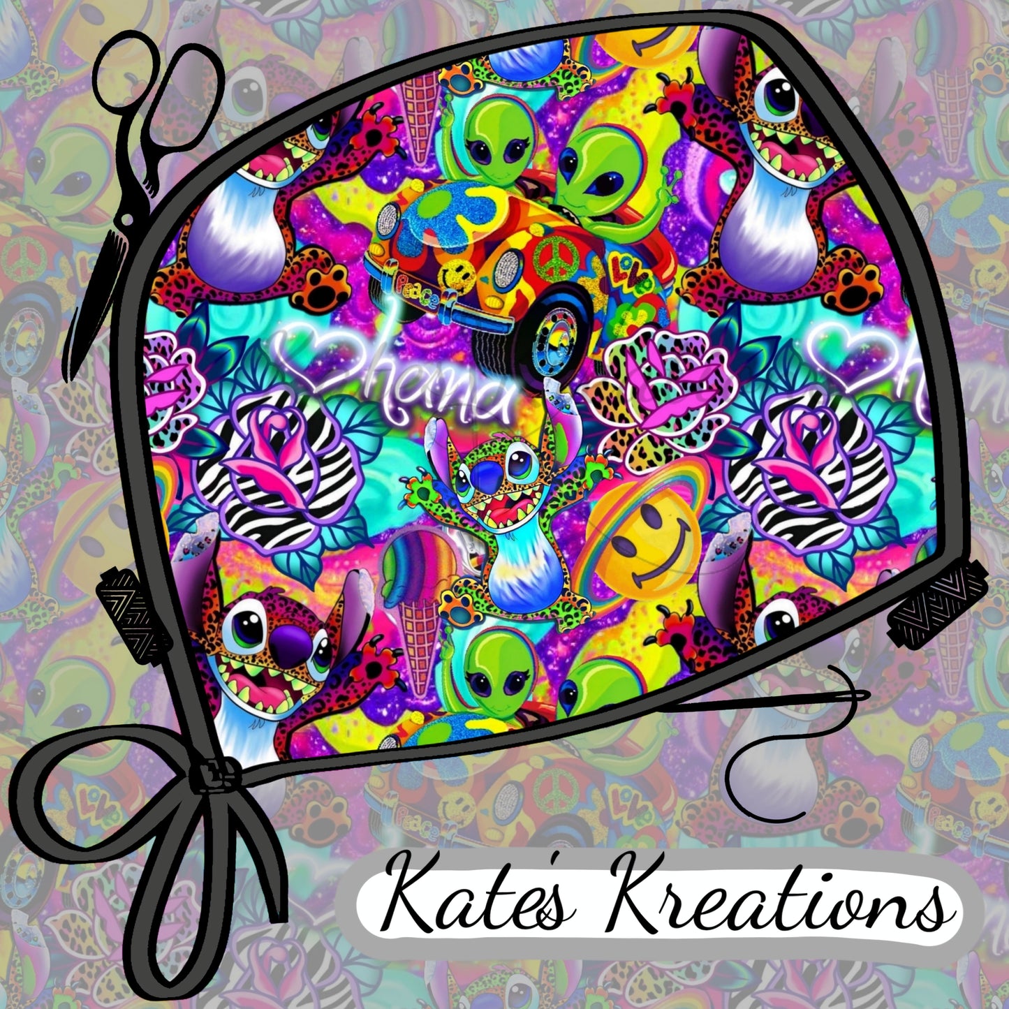 Aloha in Technicolor Surgeon Scrub Cap