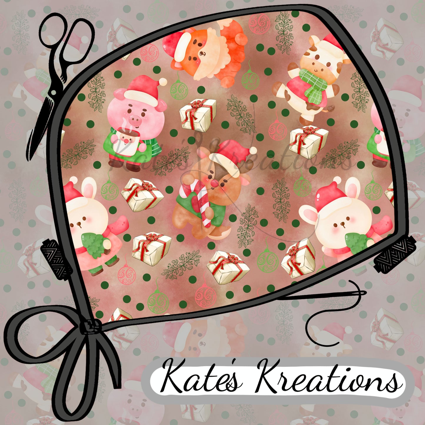 Christmas Chocolate Surgeon Scrub Cap