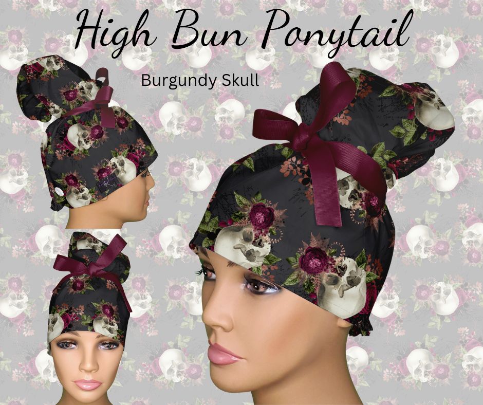 Burgundy Skulls