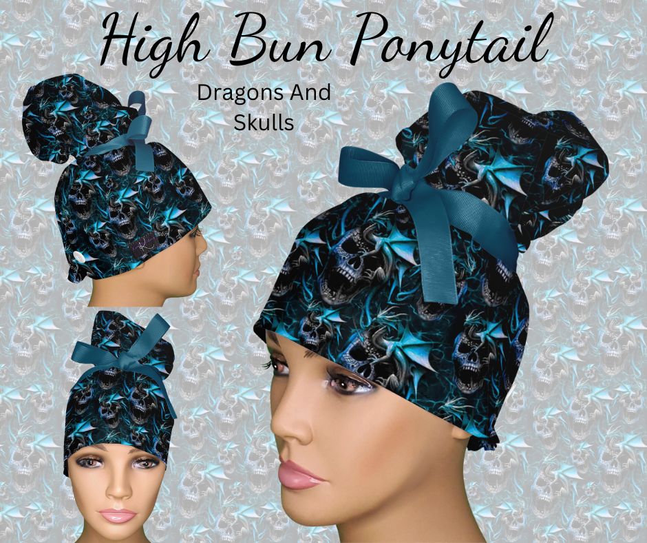 Dragons and Skulls Blue
