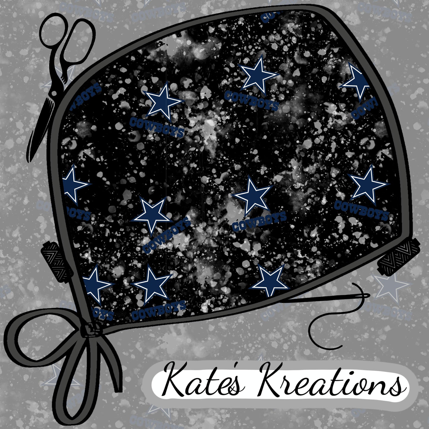 Dallas Cowboys Black Splatter