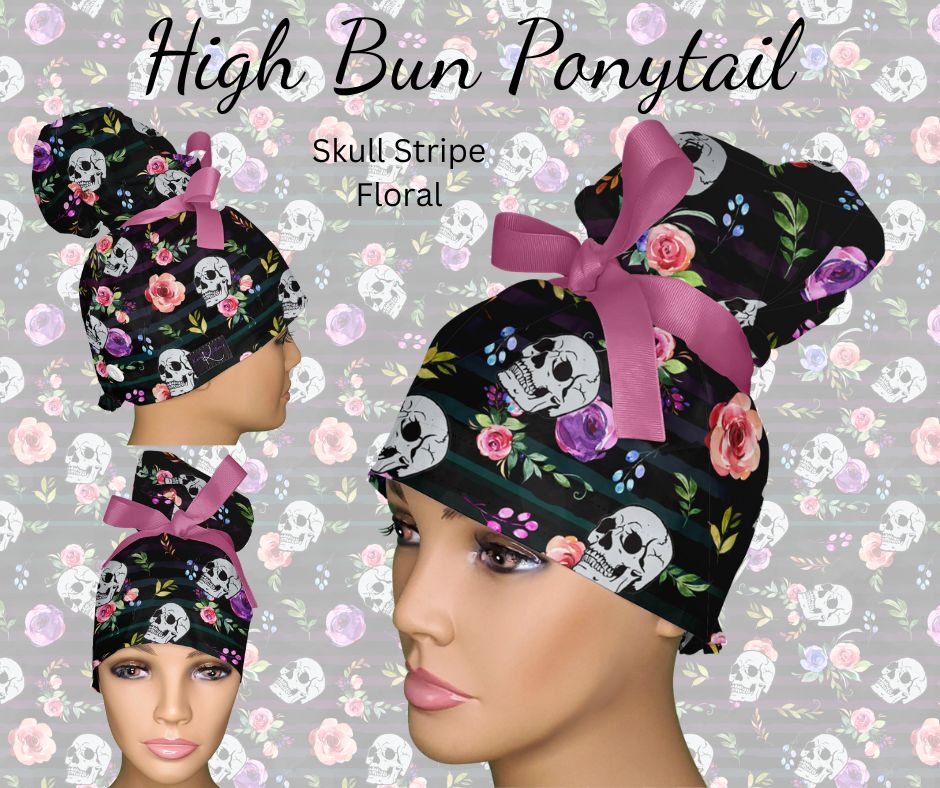Floral Skull Stripes