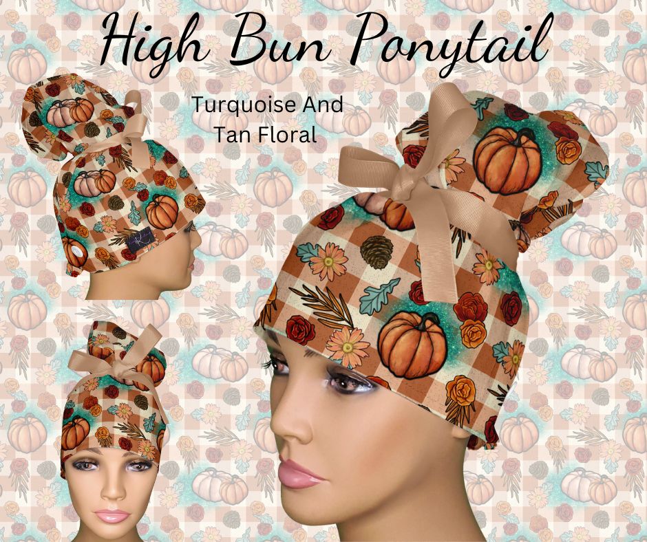 Turquoise and Tan Fall Pumpkins