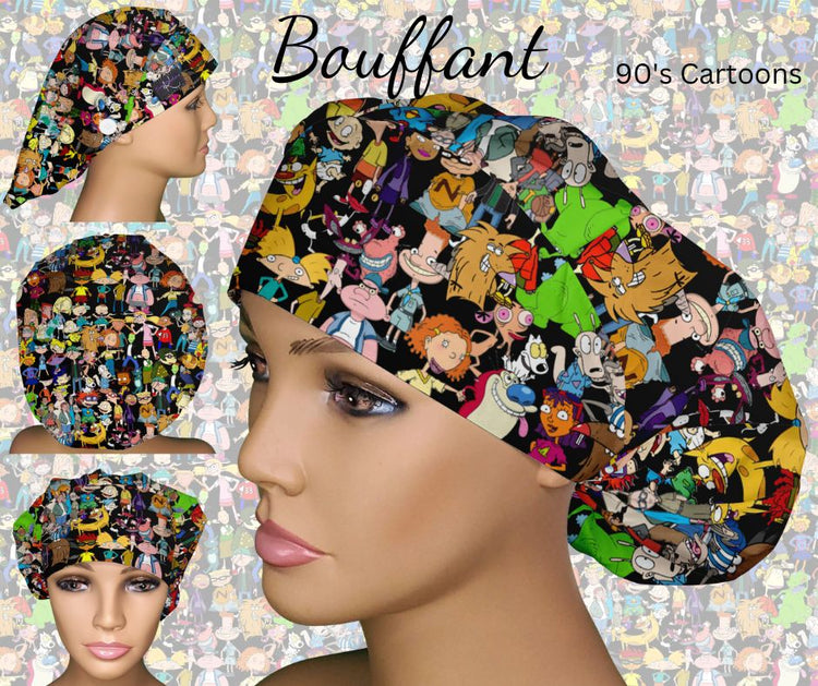 Bouffant Scrub Caps for Surgical Techs - Adjustable Fit for All Hair Types