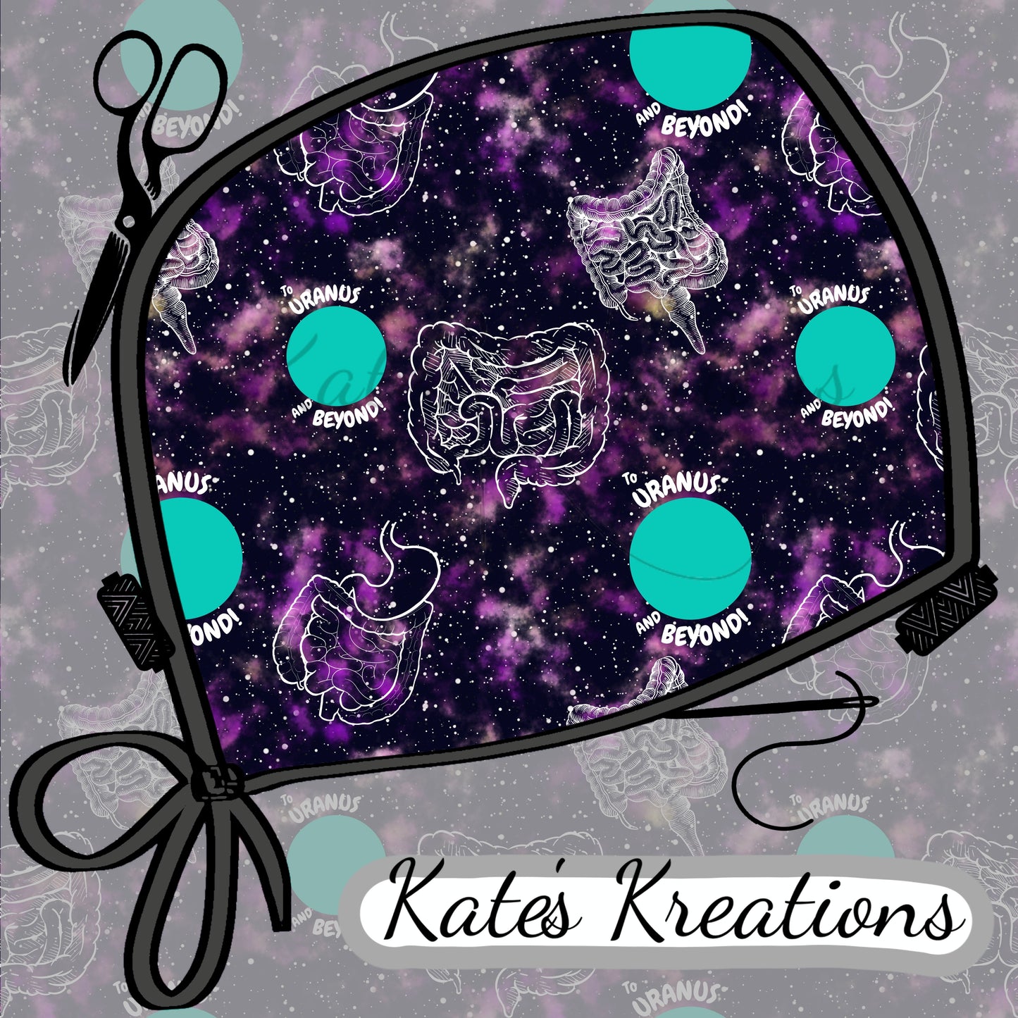 Uranus And Beyond Bouffant Scrub Cap