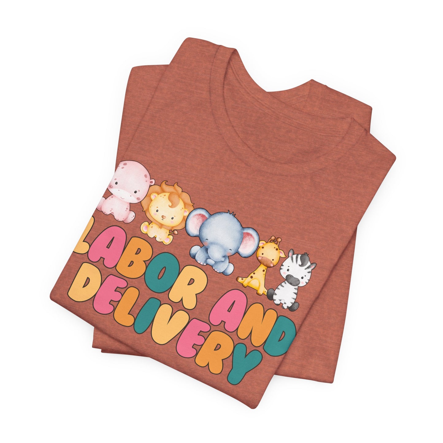 Labor and Delivery Baby Animals Unisex Short Sleeve Tee