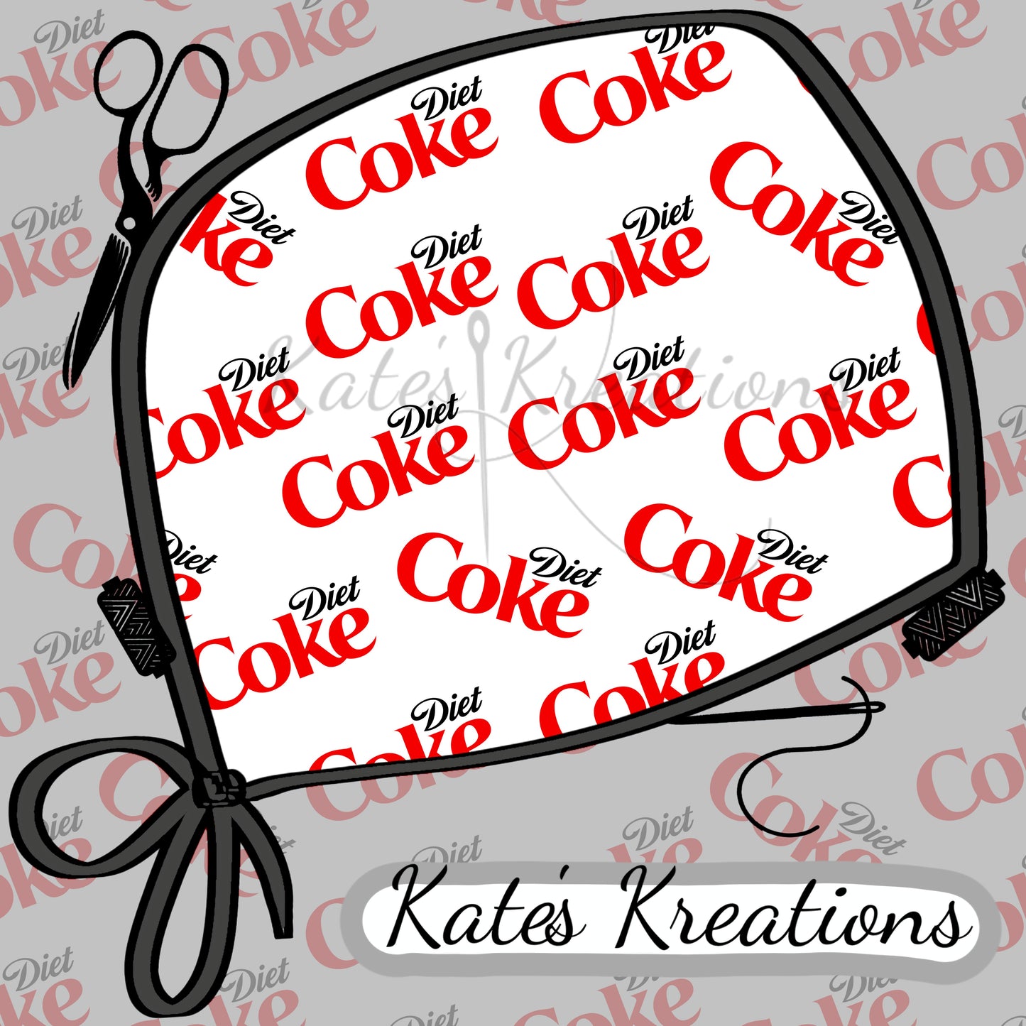 Diet Coke High Bun Ponytail Scrub Cap