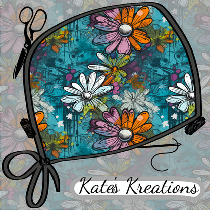 Graffiti Daises Low-Tie Surgeon Scrub Cap