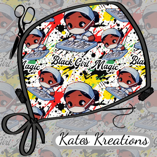 Black Girl Magic Surgical - White