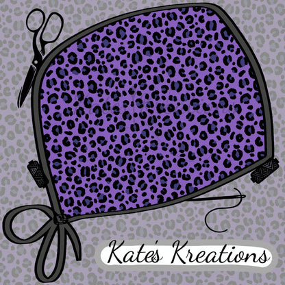 Cheetah Purple  Bouffant Scrub Cap