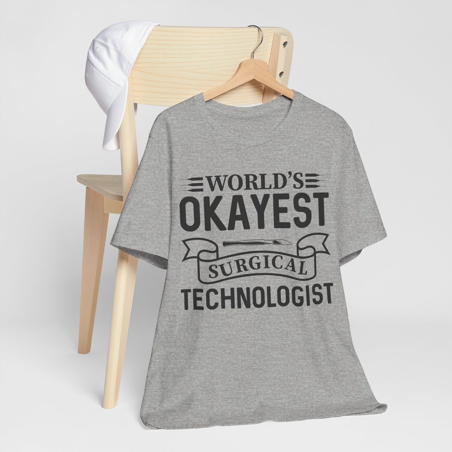 Unisex Jersey Short Sleeve Tee- Worlds Okayest Surgical Tech