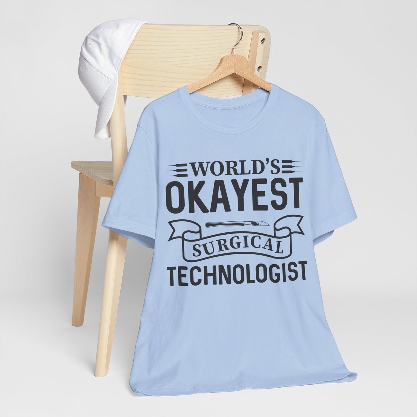 Unisex Jersey Short Sleeve Tee- Worlds Okayest Surgical Tech