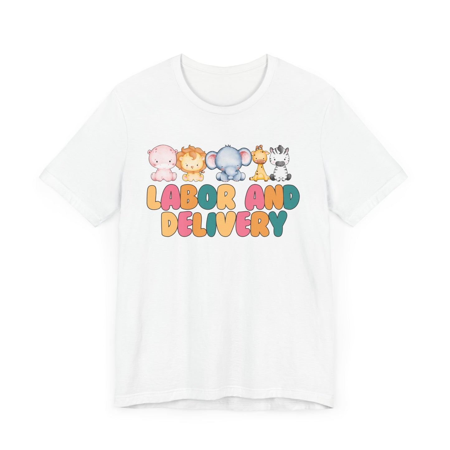 Labor and Delivery Baby Animals Unisex Short Sleeve Tee