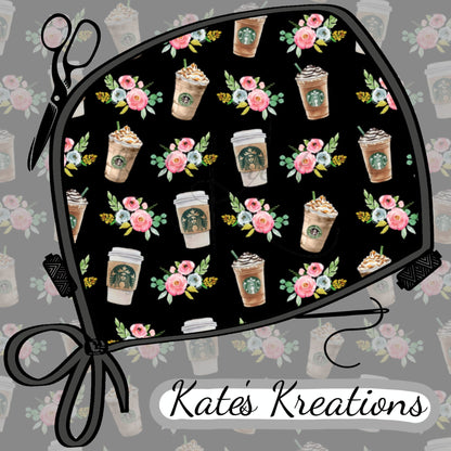 Brewed & Boujee Floral Surgeon Scrub Cap