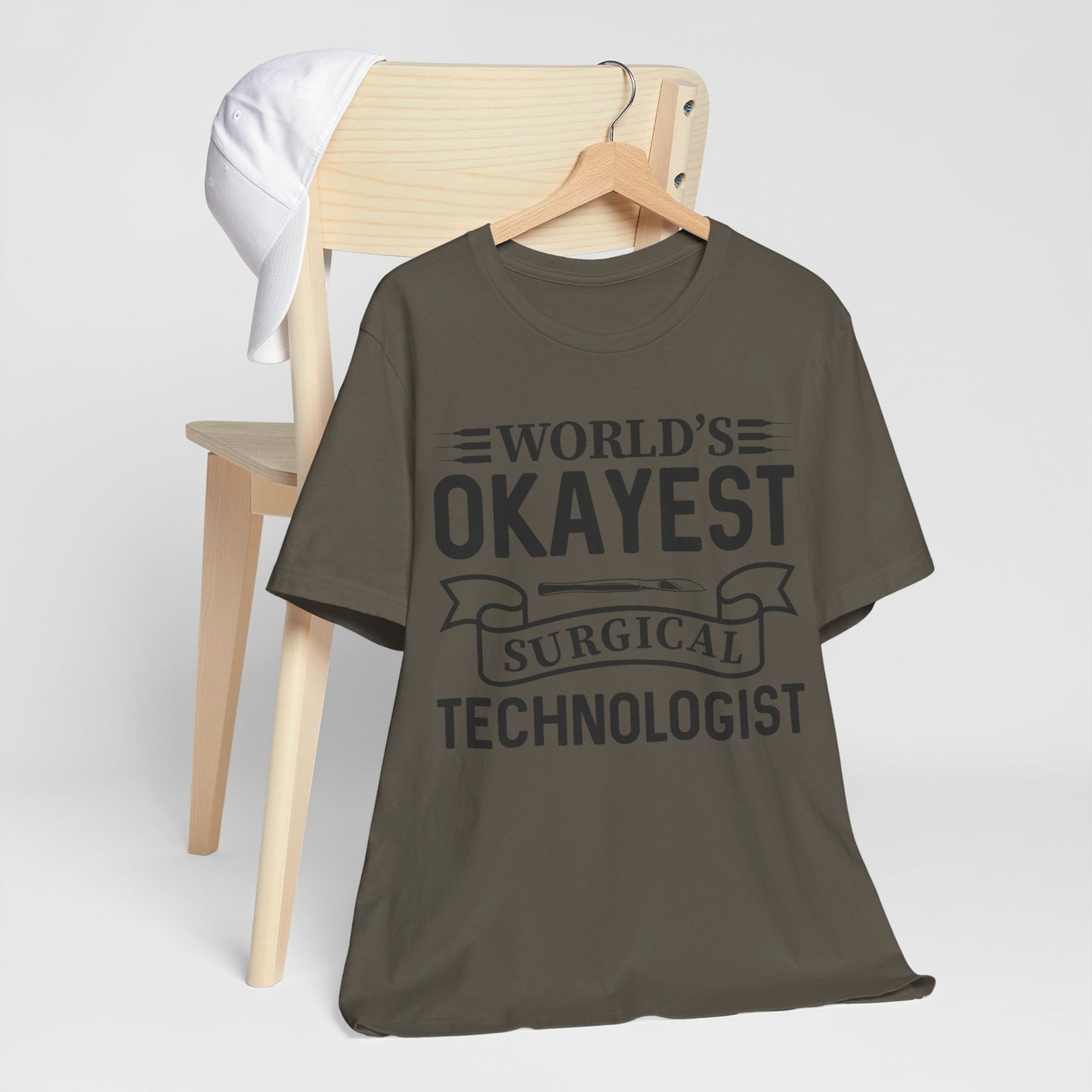 Unisex Jersey Short Sleeve Tee- Worlds Okayest Surgical Tech