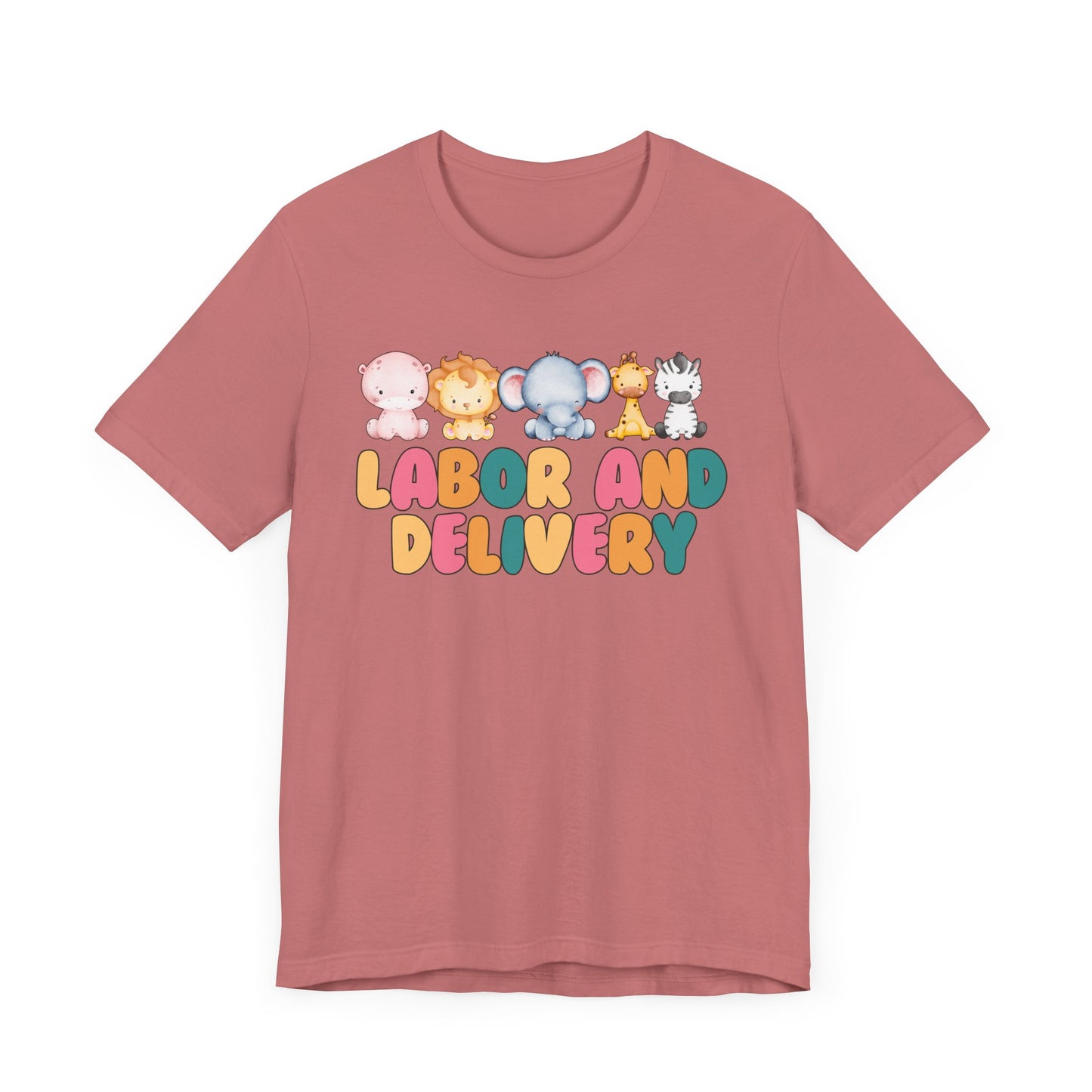 Labor and Delivery Baby Animals Unisex Short Sleeve Tee