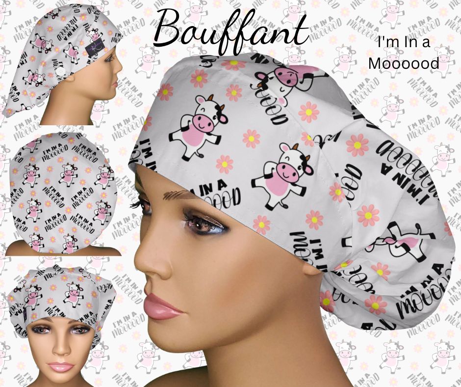 I'm In A Moooood Scrub Hat