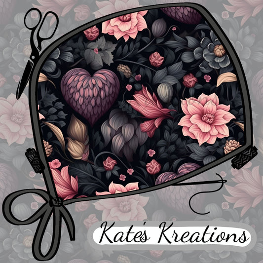 Rose Gold and Black Floral