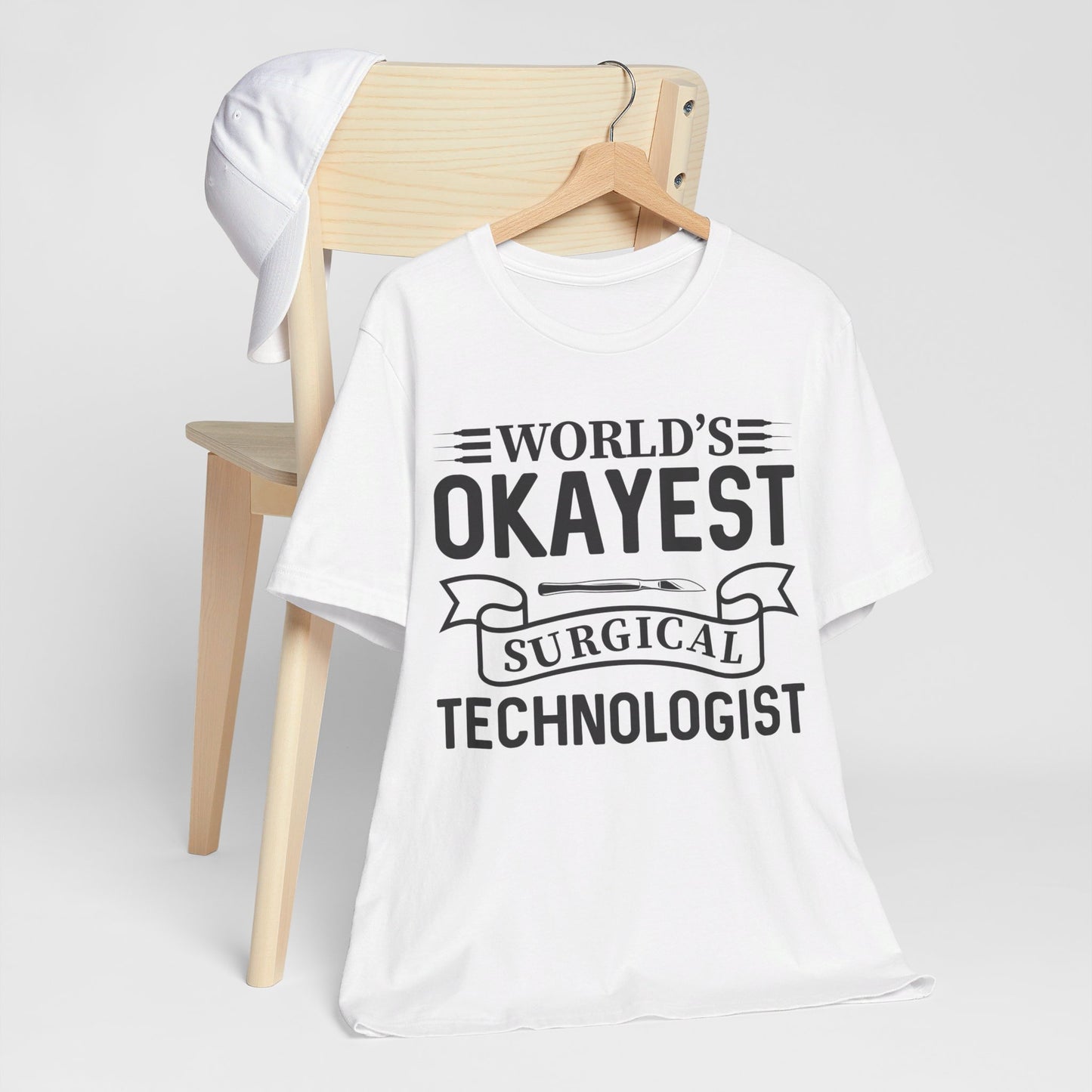 Unisex Jersey Short Sleeve Tee- Worlds Okayest Surgical Tech