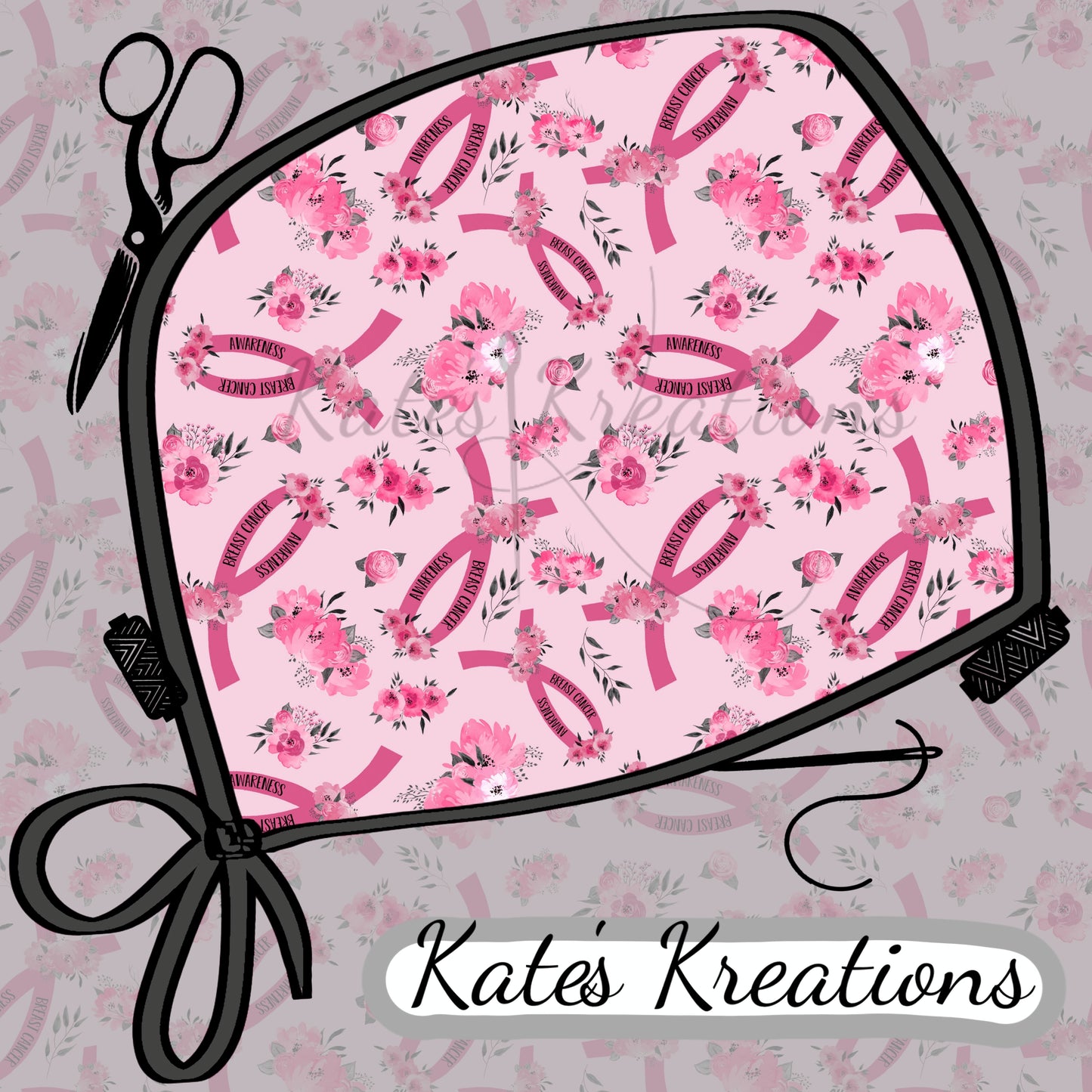 Pink Floral Ribbon