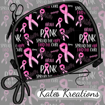 Breast Cancer Euro Scrub Cap